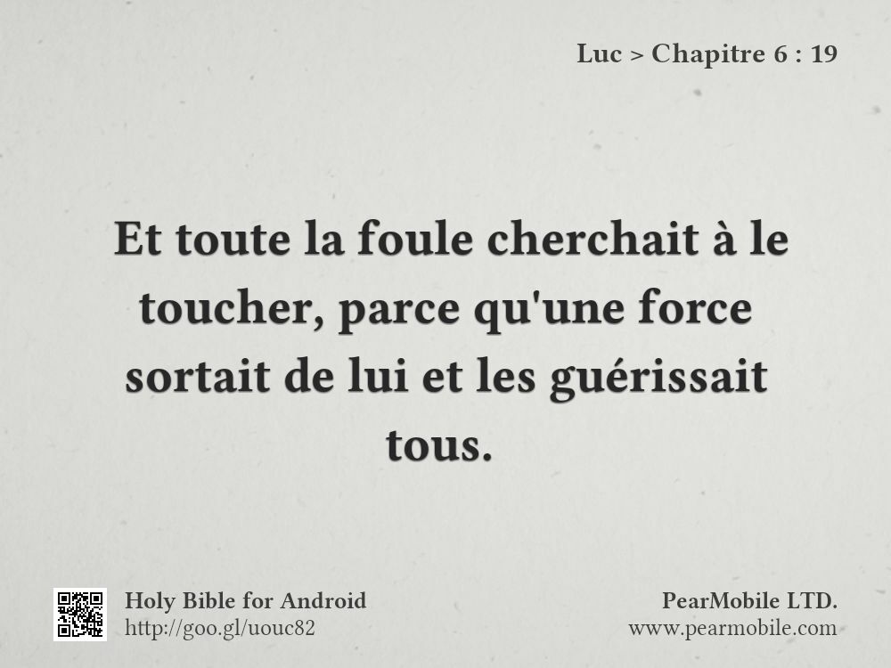 Luc, Chapitre 6:19